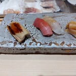 銀座のみこ寿司 - 穴子、赤身、真鯛
