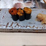 銀座のみこ寿司 - うに3貫
