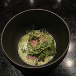 middle - ヤギ肉のシェーブルソース