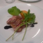 restaurant Noël - イベリコ豚べジョータ　バルサミコソース　何とかイモのコンフィ