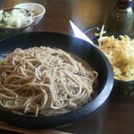 そば処 水無湧水庵 - おおもりそば＋かきあげ