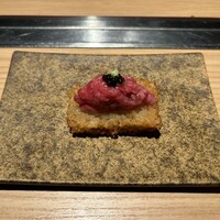 うしうらら - ユッケとキャビア　おこげ