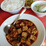 芙蓉菜館 - 葉ニンニク入りマーボ豆腐