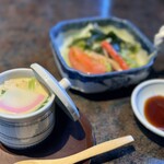 しほう田 - 茶碗蒸しとサラダ