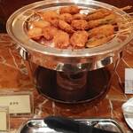 ブラスリー ハーモニー -  串揚げ　レンコン、オクラ、豚