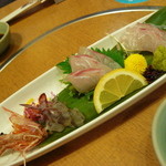 Kamameshi Suishin - 鯛と車海老の刺身