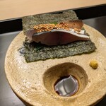 懐石料理 桝田 - 〆鯖手巻き