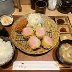 とんかつ けい太 - 上フィレ膳＋メンチカツ
