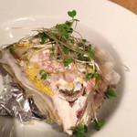 Shirakabe Kurabu - コース料理 メイン、岩牡蠣