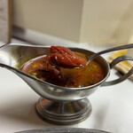 かれーの店 うどん  - きのこの叫びチーズ入りトマトトッピング