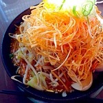らーめん 華山 - 野菜ラーメン辛ネギトッピング