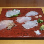 こころや - 天然カンパチ、平目、キントキ鯛、真鯛、皮ハギ