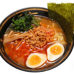 麺場神徳 - 辛味噌鶏麺