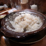 魚 しんのすけ - 鯛めしの鍋　開けてみたら