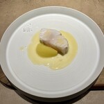 katecuore - 佐賀クエ　熟成じゃがいも　発酵バター　木の芽のスープ