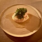 maison owl - 甘鯛　セロリピューレ　ヨモギ