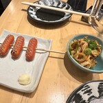 やきとん たまや商店 - つきだしとウインナー
