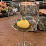 Seminare 輕井澤 - 飛騨かぼちゃのジェラート。皮を煮詰めたソースが素晴らしい