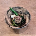 Seminare Karuizawa - 薪焼き野菜と猪団子。薪で焼くだけでも成立するお料理にアイデアを加えてそれをきちんとチューニング出来ているところに集中の高さを感じます
