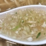 ラー麺専門店 こしがや - スープにネギを溶くと、また表情が変わります