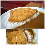 カレーの二重丸 - ＊とんかつは厚みがあり、美味しいそうです。 欧風カレーはよく煮込まれ、思ったより美味しいとの感想。