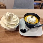 CLIMAT - 料理写真:ソフトクリームとかぼちゃプリン