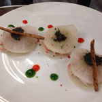 俺のフレンチ・イタリアン - ズワイガニと大根のラビオリ・キャビアのせ