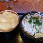 Ohara Udon - 玉子とじうどん(普通)とぶっかけうどん大