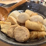 京出汁おでんと旬菜天ぷら 鳥居くぐり 池袋店 - “お通し”のおでん ¥500食べ放題