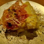 大衆バル29man - 白アスパラの生ハム乗せカラスミマヨ　780円