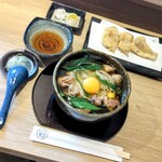 江戸そば マルノ - かしわ南蛮卵落ち＆ホッケ天