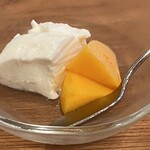 うな志ん - 吉野葛のブランマンジェと果物の柿