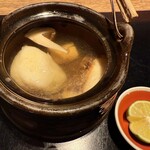 和食 了寛 - 椀物　松茸の土瓶蒸し　鯛　酢橘