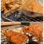 酒肴あおもん - 上から半熟、下がしっかり　どちらも美味！