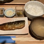 新橋 るのや - 焼魚定食（サバ）　1,200円