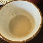 手打そば かのん - 蕎麦湯はとろみがあり美味しい