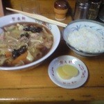 磐来軒 - ｻﾝﾏｰ麺小ﾗｲｽｾｯﾄ　700円