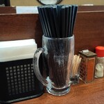 ラーメンつけ麺　笑福 - 卓上