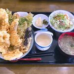和食 すずき - あなご天丼定食￥1,100　2024.10.26