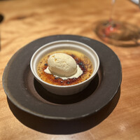 料理とワイン 音音 - 焼き芋クレームブリュレ