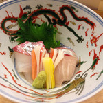 赤坂 菊乃井 - アジと鯛のお刺身