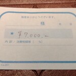 すしやのたい悟 - 本日の会計です。