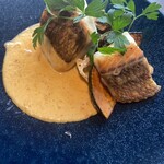 俺のフレンチ - とろとろサーモンの低温調理マンゴーのソース