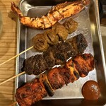 やるき - 串焼き　隅っこの辛いペーストが激旨