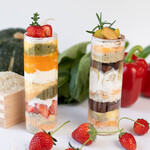 Ami Cafe' - 茨城町産米粉のシフォンケーキトリコロールパルフェ