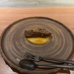 MANO - デザート
      ・栗とどんぐりのお団子（味醂ベースのタレを少しつけて）
      ・かぼちゃと生落花生の泡ソース