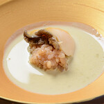 寿司 赤酢 如水 - アワビの肝ソース