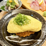 わすれな草 - チキンカレーリゾットハーフサイズ オムレツのせ