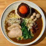 吉田カレー  - ミックス 小・豚・グリエールチーズ・チキンアチャーリー・うずらのアチャール