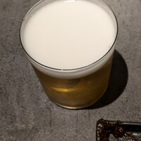 花林糖 - ハートランドビールの泡がクリーミー